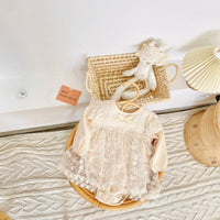 Load image into Gallery viewer, Baby Kid Girls Lace Embroidered Ribbon Rompers Wholesale 220526157
