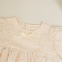 Load image into Gallery viewer, Baby Kid Girls Lace Embroidered Ribbon Rompers Wholesale 220526157
