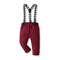 Load image into Gallery viewer, 2 Pieces Set Baby Kid Boys Dressy Solid Color Shirts And Jumpsuits Wholesale 220526163
