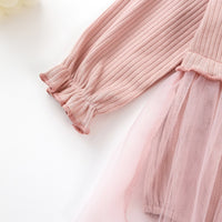 Load image into Gallery viewer, Baby Kid Girls Solid Color Flower Lace Muslin&amp;Ribbed Rompers Wholesale 220526164
