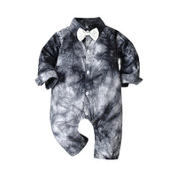 Load image into Gallery viewer, Baby Boys Bow Print Birthday Party Jumpsuits Wholesale 220526166
