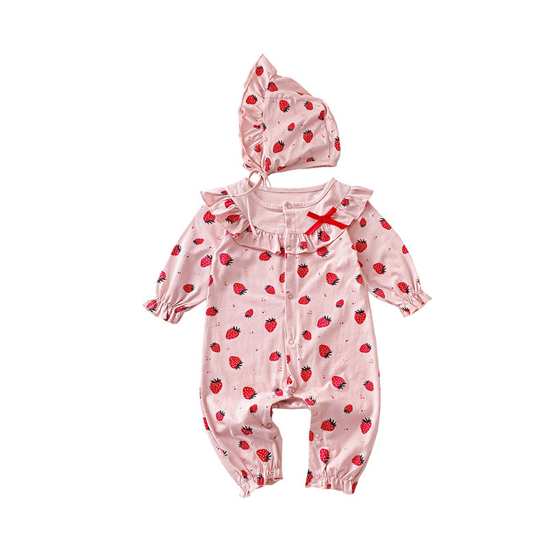 Baby Kid Girls Fruit Print Jumpsuits Wholesale 220526173