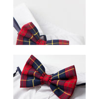 Load image into Gallery viewer, 2 Pieces Set Baby Kid Boys Dressy Solid Color Shirts And Checked Rompers Wholesale 220526194
