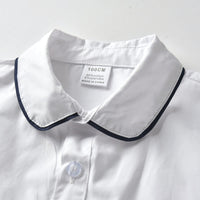 Load image into Gallery viewer, 2 Pieces Set Baby Kid Boys Dressy Solid Color Shirts And Checked Rompers Wholesale 220526194
