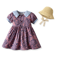 Load image into Gallery viewer, Baby Kid Girls Print Dresses Hats Wholesale 220526196

