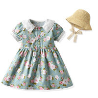 Load image into Gallery viewer, Baby Kid Girls Print Dresses Hats Wholesale 220526196
