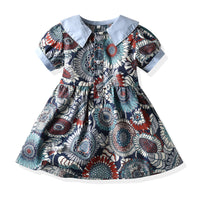 Load image into Gallery viewer, Baby Kid Girls Print Dresses Hats Wholesale 220526196
