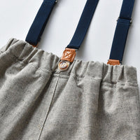 Load image into Gallery viewer, 3 Pieces Set Baby Kid Boys Dressy Solid Color Blazers And Bow Shirts And Shorts Suits Wholesale 22052620
