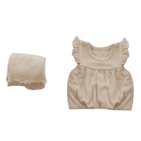 Load image into Gallery viewer, 2 Pieces Set Baby Kid Girls Solid Color Tank Tops And Pants Sleepwears Wholesale 220526201
