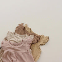 Load image into Gallery viewer, 2 Pieces Set Baby Kid Girls Solid Color Tank Tops And Pants Sleepwears Wholesale 220526201
