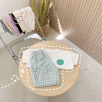 Load image into Gallery viewer, 2 Pieces Set Baby Kid Unisex Expression T-Shirts And Checked Pants Wholesale 220526217
