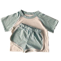 Load image into Gallery viewer, 2 Pieces Set Baby Kid Unisex Color-blocking T-Shirts And Shorts Wholesale 220526223
