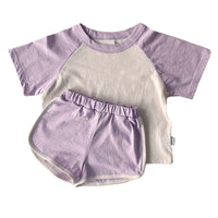 Load image into Gallery viewer, 2 Pieces Set Baby Kid Unisex Color-blocking T-Shirts And Shorts Wholesale 220526223
