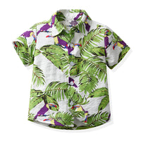 Load image into Gallery viewer, 2 Pieces Set Baby Kid Boys Print Shirts And Solid Color Shorts Wholesale 220526229
