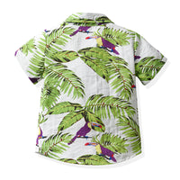 Load image into Gallery viewer, 2 Pieces Set Baby Kid Boys Print Shirts And Solid Color Shorts Wholesale 220526229
