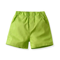 Load image into Gallery viewer, 2 Pieces Set Baby Kid Boys Print Shirts And Solid Color Shorts Wholesale 220526229
