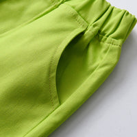 Load image into Gallery viewer, 2 Pieces Set Baby Kid Boys Print Shirts And Solid Color Shorts Wholesale 220526229
