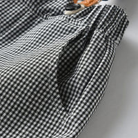 Load image into Gallery viewer, 2 Pieces Set Baby Kid Boys Solid Color Bow Shirts And Checked Shorts Suits Wholesale 22052625
