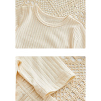 Load image into Gallery viewer, 2 Pieces Set Baby Unisex Solid Color Muslin&amp;Ribbed Tops And Pants Wholesale 220526255
