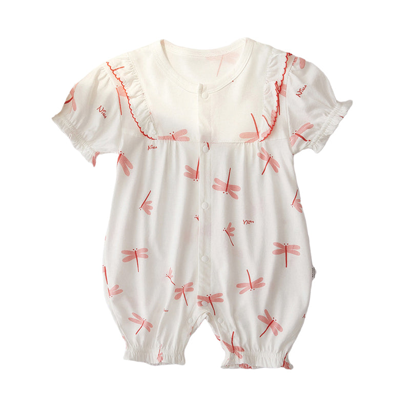 Baby Girls Animals Print Rompers Wholesale 220526259