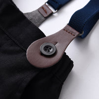 Load image into Gallery viewer, 2 Pieces Set Baby Kid Boys Dressy Solid Color Striped Shirts And Rompers Wholesale 220526265
