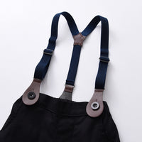 Load image into Gallery viewer, 2 Pieces Set Baby Kid Boys Dressy Solid Color Striped Shirts And Rompers Wholesale 220526265
