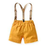 Load image into Gallery viewer, 2 Pieces Set Baby Kid Girls Boys Dressy Flower Bow Print Shirts And Solid Color Rompers And Dresses And Hats Wholesale 220526271
