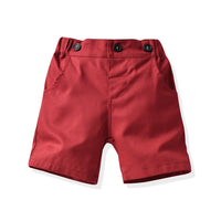 Load image into Gallery viewer, 3 Pieces Set Baby Kid Boys Flower Print Shirts And Solid Color Tops And Shorts Wholesale 220526273
