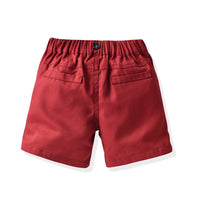 Load image into Gallery viewer, 3 Pieces Set Baby Kid Boys Flower Print Shirts And Solid Color Tops And Shorts Wholesale 220526273
