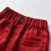 Load image into Gallery viewer, 3 Pieces Set Baby Kid Boys Flower Print Shirts And Solid Color Tops And Shorts Wholesale 220526273
