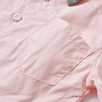 Load image into Gallery viewer, 2 Pieces Set Baby Kid Boys Dressy Birthday Party Solid Color Flower Bow Print Shirts And Jumpsuits Wholesale 220526276
