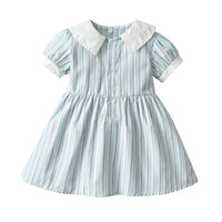 Load image into Gallery viewer, Baby Kid Girls Striped Dresses Wholesale 220526278
