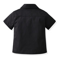 Load image into Gallery viewer, 2 Pieces Set Baby Kid Boys Solid Color Bow Shirts And Rompers Wholesale 220526279
