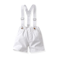 Load image into Gallery viewer, 2 Pieces Set Baby Kid Boys Solid Color Bow Shirts And Rompers Wholesale 220526279
