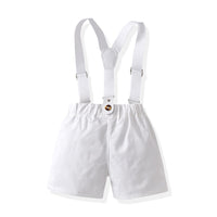 Load image into Gallery viewer, 2 Pieces Set Baby Kid Boys Solid Color Bow Shirts And Rompers Wholesale 220526279

