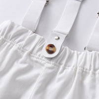 Load image into Gallery viewer, 2 Pieces Set Baby Kid Boys Solid Color Bow Shirts And Rompers Wholesale 220526279
