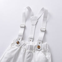 Load image into Gallery viewer, 2 Pieces Set Baby Kid Boys Solid Color Bow Shirts And Rompers Wholesale 220526279
