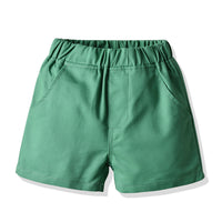 Load image into Gallery viewer, 2 Pieces Set Baby Kid Boys Plant Bow Print Polo Shirts And Shorts Wholesale 22052628
