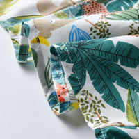 Load image into Gallery viewer, 2 Pieces Set Baby Kid Boys Plant Bow Print Polo Shirts And Shorts Wholesale 22052628
