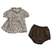 Load image into Gallery viewer, 2 Pieces Set Baby Kid Girls Flower Print Dresses And Shorts Wholesale 220526286
