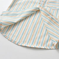 Load image into Gallery viewer, 2 Pieces Set Baby Kid Boys Dressy Striped Checked Bow Shirts And Shorts Suits Wholesale 220526292
