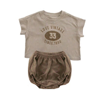 Load image into Gallery viewer, 2 Pieces Set Baby Kid Unisex Letters T-Shirts And Shorts Wholesale 220526293
