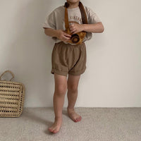 Load image into Gallery viewer, 2 Pieces Set Baby Kid Unisex Letters T-Shirts And Shorts Wholesale 220526293
