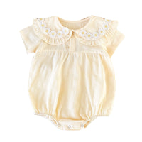 Load image into Gallery viewer, Baby Kid Girls Solid Color Flower Rompers Wholesale 220526299
