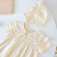 Load image into Gallery viewer, Baby Kid Girls Solid Color Flower Rompers Wholesale 220526299
