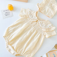 Load image into Gallery viewer, Baby Kid Girls Solid Color Flower Rompers Wholesale 220526299
