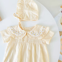 Load image into Gallery viewer, Baby Kid Girls Solid Color Flower Rompers Wholesale 220526299
