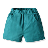 Load image into Gallery viewer, 2 Pieces Set Baby Kid Boys Plant Bow Print Polo Shirts And Shorts Wholesale 22052632
