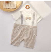 Load image into Gallery viewer, Baby Boys Color-blocking Bow Jumpsuits Wholesale 220526323
