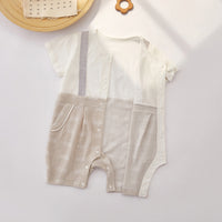 Load image into Gallery viewer, Baby Boys Color-blocking Bow Jumpsuits Wholesale 220526323

